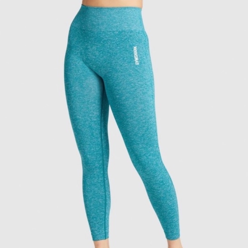 Gymshark Adapt Marl Seamless Leggings - Emerald Green - Large